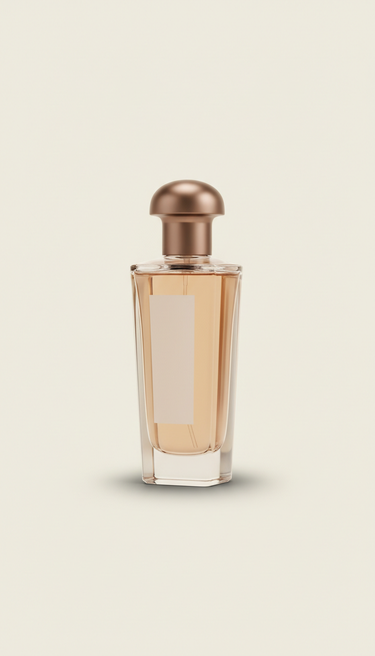 Perfume francés de autor en frasco de vidrio